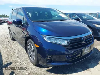 2024 Honda Odyssey EX-L z VIN 5FNRL6H65RB067573, wystawiony jako IAAI lot #42198781 z przebiegiem 27 351 mil mil oraz . Historia ofert i sprzedaży dostępna na DreamBid. Obrazek 1.