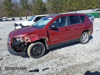 2016 Jeep Compass 75th Anniversary with VIN 1C4NJCBB7GD513753, listed as a Copart auction lot 43502735 with 73,887 mi miles and Salvage Title. Bid and sale history available at carsss.com. Image 1.