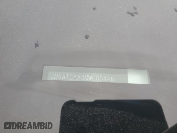 2021 Nissan Rogue S with VIN JN8AT3AA3MW005446, listed as a Copart auction lot 54001025 with 62,861 mi miles and Salvage title. Bid and sale history available at DreamBid. Image 14.