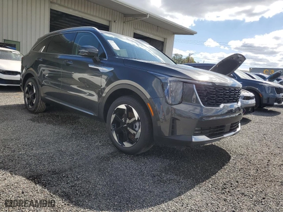 2025 Kia Sorento Hybrid EX with VIN KNDRH4JG3S5307462, listed as a Copart auction lot 81043004 with 25 mi miles and Salvage Title. Bid and sale history available at carsss.com. Image 4.