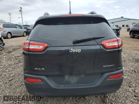 2015 Jeep Cherokee Sport with VIN 1C4PJMABXFW776256, listed as a Copart auction lot 49833705 with 216,170 mi miles and Clean Title. Bid and sale history available at carsss.com. Image 6.