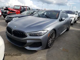 2022 BMW 8 Series 840i with VIN WBAGV2C03NCH48934, listed as a Copart auction lot 62350752 with 0 mi miles. Bid and sale history available at carsss.com. Image 2.