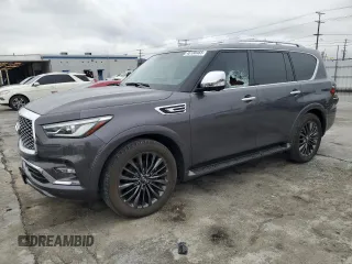 2022 Infiniti QX80 SENSORY with VIN JN8AZ2BE3N9292992, listed as a Copart auction lot 45180465 with 22,318 mi miles and Salvage Title. Bid and sale history available at carsss.com. Image 1.
