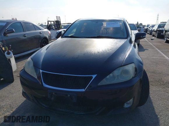2006 Lexus IS 250 with VIN JTHBK262765004001, listed as a IAAI auction lot 42758335 with 190,474 mi miles and . Bid and sale history available at DreamBid. Image 6.