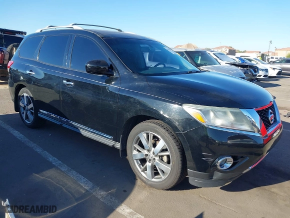 2013 Nissan Pathfinder SL with VIN 5N1AR2MN7DC615401, listed as a IAAI auction lot 41851881 with 150,266 mi miles. Bid and sale history available at carsss.com. Image 1.