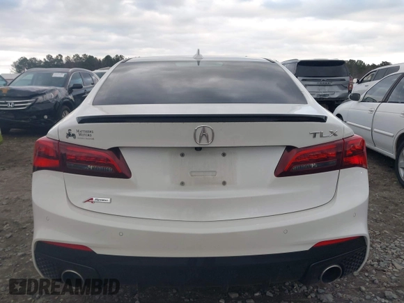 2019 Acura TLX w/A-Spec Pkg with VIN 19UUB1F65KA003195, listed as a IAAI auction lot 41225367 with 86,778 mi miles. Bid and sale history available at carsss.com. Image 16.
