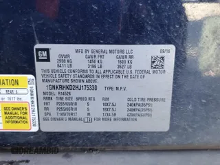 2017 Chevrolet Traverse LT with VIN 1GNKRHKD2HJ175330, listed as a Copart auction lot 46731625 with 202,723 mi miles and Salvage Title. Bid and sale history available at DreamBid. Image 15.