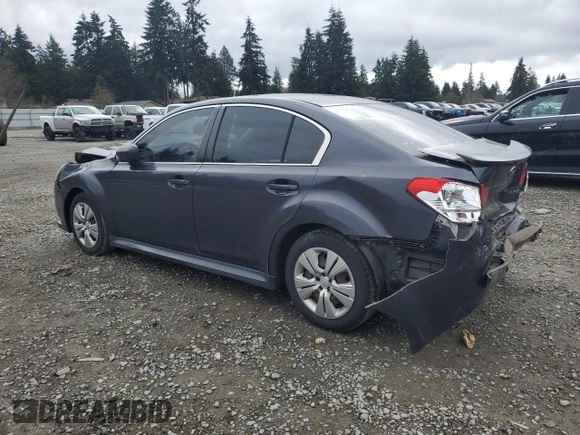 2013 Subaru Legacy 2.5i with VIN 4S3BMAA62D1009367, listed as a Copart auction lot 47568185 with 95,123 mi miles and Salvage title. Bid and sale history available at DreamBid. Image 2.