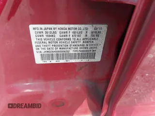 2011 Honda Fit Sport with VIN JHMGE8H55BS006252, listed as a IAAI auction lot 42132958 with 147,734 mi miles and . Bid and sale history available at DreamBid. Image 9.