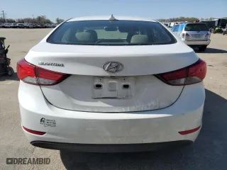 2016 Hyundai Elantra SE with VIN 5NPDH4AE9GH790875, listed as a Copart auction lot 52036105 with 86,760 mi miles and Salvage Title. Bid and sale history available at carsss.com. Image 6.