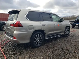 2020 Lexus LX with VIN JTJDY7AX5L4314834, listed as a Copart auction lot 87259254 with 0 mi miles and Salvage Title. Bid and sale history available at carsss.com. Image 3.