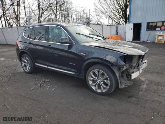 2015 BMW X3 xDrive28i with VIN 5UXWX9C55F0D47187, listed as a Copart auction lot 48899175 with 57,992 mi miles and Salvage Title. Bid and sale history available at carsss.com. Image 4.