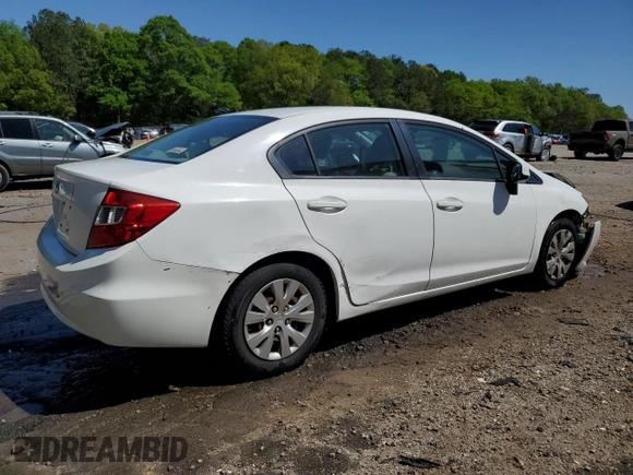 2012 Honda Civic LX z VIN 19XFB2F57CE043782, wystawiony jako Copart lot #52384305 z przebiegiem 170 544 mil mil oraz Szkoda całkowita • Salvage title. Historia ofert i sprzedaży dostępna na DreamBid. Obrazek 3.