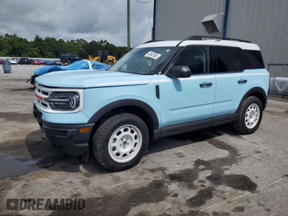 2024 Ford Bronco Sport Heritage with VIN 3FMCR9G64RRE97998, listed as a Copart auction lot 63645785 with 9,991 mi miles and Non repairable. Bid and sale history available at DreamBid. Image 1.