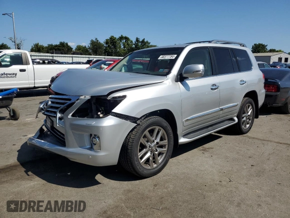 2015 Lexus LX 570 with VIN JTJHY7AXXF4167030, listed as a Copart auction lot 68377784 with 41,136 mi miles and Salvage Title. Bid and sale history available at DreamBid. Image 1.