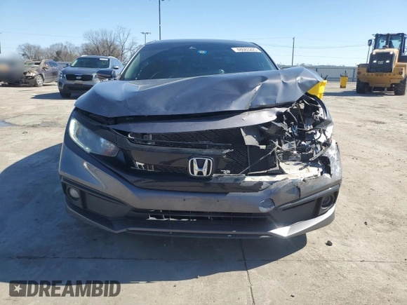 2020 Honda Civic Sedan Sport with VIN 2HGFC2F86LH505195, listed as a Copart auction lot 48663225 with 104,499 mi miles and Salvage Title. Bid and sale history available at carsss.com. Image 5.