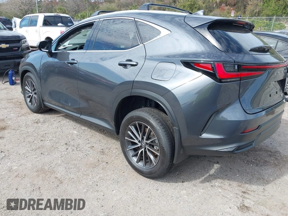2025 Lexus NX with VIN 2T2GDCAZ1SC023969, listed as a IAAI auction lot 41502796 with 747 mi miles. Bid and sale history available at carsss.com. Image 3.