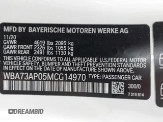 2021 BMW 4 Series 430i xDrive z VIN WBA73AP05MCG14970, wystawiony jako IAAI lot #42335790 z przebiegiem 69 926 mil mil oraz . Historia ofert i sprzedaży dostępna na DreamBid. Obrazek 9.