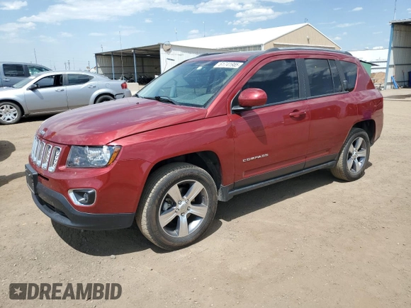 2016 Jeep Compass High Altitude z VIN 1C4NJDEB0GD709535, wystawiony jako Copart lot #61741985 z przebiegiem 80 924 mil mil oraz Szkoda całkowita • Salvage title. Historia ofert i sprzedaży dostępna na DreamBid. Obrazek 1.