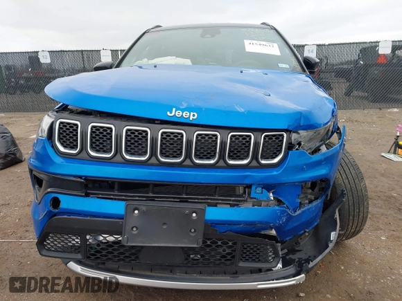 2024 Jeep Compass Limited with VIN 3C4NJDCN4RT589992, listed as a IAAI auction lot 41549632 with 9,100 mi miles and . Bid and sale history available at carsss.com. Image 12.