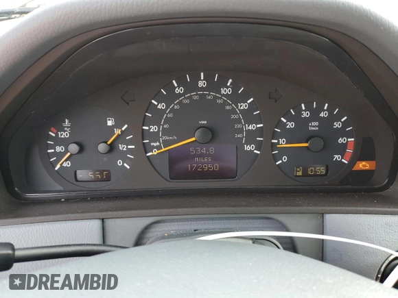 2001 Mercedes-Benz E-Class AWD with VIN WDBJH82J81X048600, listed as a Copart auction lot 85530364 with 172,950 mi miles and Salvage Title. Bid and sale history available at carsss.com. Image 9.