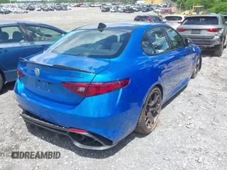 2021 Alfa Romeo Giulia Quadrifoglio with VIN ZARFAMEV1M7648209, listed as a IAAI auction lot 42241740 with 48,850 mi miles and . Bid and sale history available at DreamBid. Image 4.