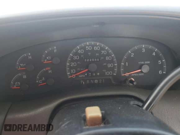 1998 Ford F-150 XL with VIN 1FTRF17LXWNA22532, listed as a Copart auction lot 41444505 with 222,686 mi miles and Clean title. Bid and sale history available at DreamBid. Image 9.