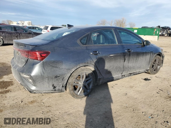2021 Kia Forte GT-Line with VIN 3KPF34AD5ME268341, listed as a Copart auction lot 42496855 with 81,389 mi miles and Salvage Title. Bid and sale history available at carsss.com. Image 3.