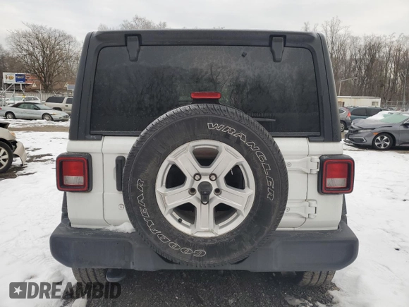 2020 Jeep Wrangler Unlimited Sport S z VIN 1C4HJXDG2LW196539, wystawiony jako Copart lot #41425095 z przebiegiem 57 993 mil mil oraz Szkoda całkowita • Salvage title. Historia ofert i sprzedaży dostępna na DreamBid. Obrazek 6.