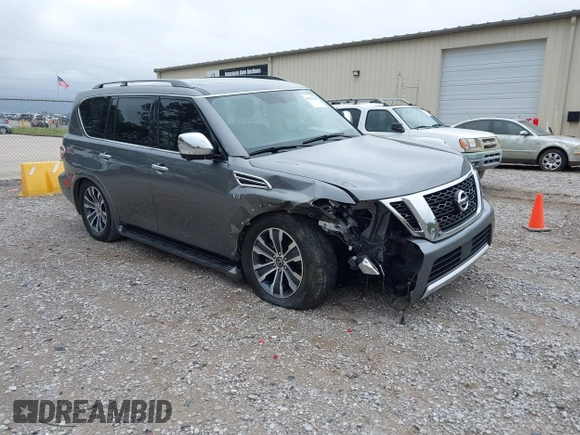 2018 Nissan Armada Platinum with VIN JN8AY2ND2J9055135, listed as a IAAI auction lot 41969418 with 84,851 mi miles. Bid and sale history available at carsss.com. Image 1.
