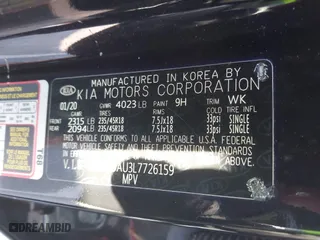 2020 Kia Soul GT-Line with VIN KNDJ63AU3L7726159, listed as a IAAI auction lot 41416275 with 69,752 mi miles. Bid and sale history available at carsss.com. Image 9.