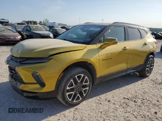 2023 Chevrolet Blazer RS z VIN 3GNKBKRS5PS115593, wystawiony jako Copart lot #81202034 z przebiegiem Nie podano mil oraz Szkoda całkowita • Salvage title. Historia ofert i sprzedaży dostępna na DreamBid. Obrazek 1.
