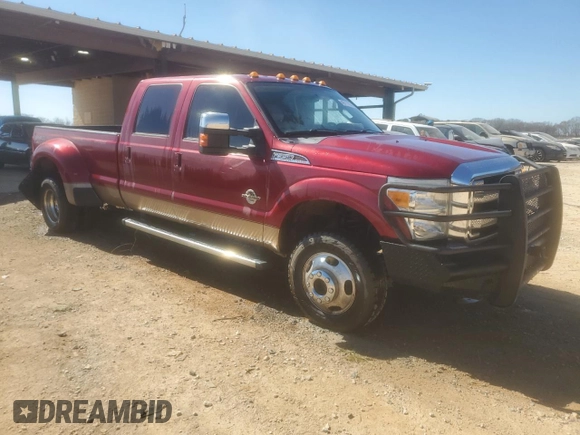 2014 Ford F-350 XLT with VIN 1FT8W3DT2EEA03225, listed as a Copart auction lot 46711185 with 328,805 mi miles and Salvage Title. Bid and sale history available at DreamBid. Image 4.