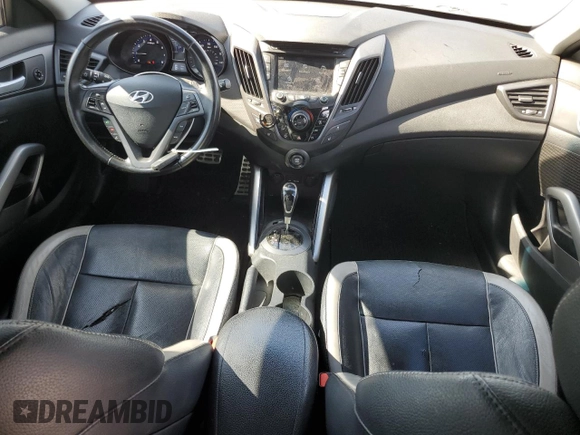 2014 Hyundai Veloster Turbo with VIN KMHTC6AE4EU201736, listed as a Copart auction lot 45809265 with 125,436 mi miles and Clean Title. Bid and sale history available at carsss.com. Image 8.