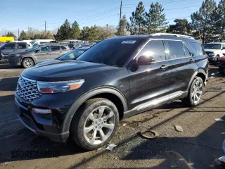 2020 Ford Explorer Platinum with VIN 1FM5K8HC2LGA14647, listed as a Copart auction lot 43446895 with 0 mi miles and Salvage Title. Bid and sale history available at carsss.com. Image 1.
