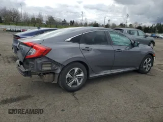 2019 Honda Civic LX with VIN 2HGFC2F69KH566604, listed as a Copart auction lot 47246575 with 127,755 mi miles and Salvage Title. Bid and sale history available at DreamBid. Image 3.