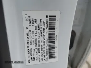 2016 Honda Accord LX with VIN 1HGCR2F32GA233951, listed as a Copart auction lot 58448354 with 125,322 mi miles and Salvage Title. Bid and sale history available at DreamBid. Image 13.