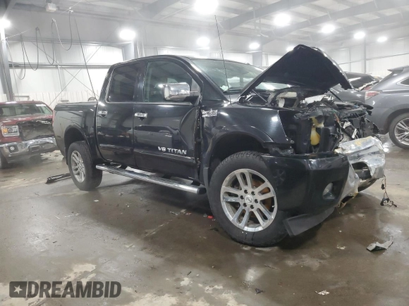 2015 Nissan Titan SV with VIN 1N6AA0EC9FN510828, listed as a Copart auction lot 43855205 with 63,512 mi miles and Salvage title. Bid and sale history available at DreamBid. Image 4.