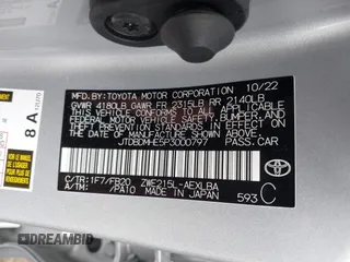 2023 Toyota Corolla Hybrid LE with VIN JTDBDMHE5P3000797, listed as a IAAI auction lot 40206015 with 22,371 mi miles. Bid and sale history available at carsss.com. Image 9.
