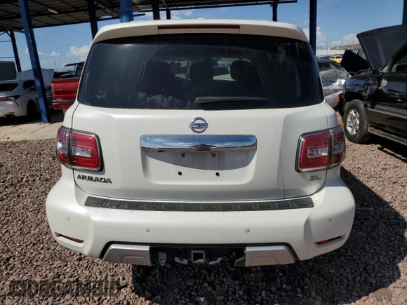 2017 Nissan Armada SL with VIN JN8AY2NC3H9502475, listed as a Copart auction lot 68148464 with 92,440 mi miles and Salvage Title. Bid and sale history available at carsss.com. Image 6.