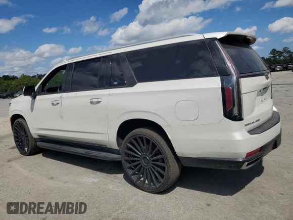 2021 Cadillac Escalade z VIN 1GYS3KKL5MR228333, wystawiony jako Copart lot #71914694 z przebiegiem Nie podano mil oraz Szkoda całkowita • Salvage title. Historia ofert i sprzedaży dostępna na DreamBid. Obrazek 2.