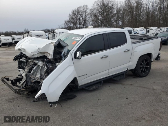2020 GMC Canyon 4WD Denali with VIN 1GTG6EEN7L1131116, listed as a Copart auction lot 44354675 with 0 mi miles and Salvage Title. Bid and sale history available at carsss.com. Image 1.