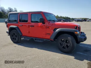 2022 Jeep Wrangler Unlimited Sport Altitude with VIN 1C4HJXDN4NW150373, listed as a Copart auction lot 62180925 with 39,308 mi miles and Salvage title. Bid and sale history available at DreamBid. Image 4.