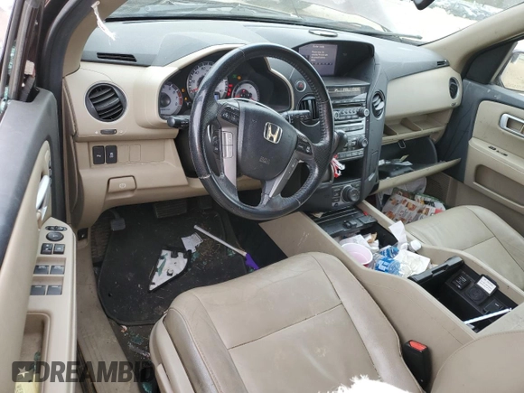 2012 Honda Pilot Touring with VIN 5FNYF3H91CB032239, listed as a Copart auction lot 46851165 with 101,402 mi miles and Salvage Title. Bid and sale history available at carsss.com. Image 8.