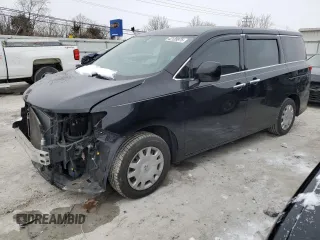 2014 Nissan Quest S with VIN JN8AE2KP8E9106344, listed as a Copart auction lot 42139975 with 115,706 mi miles and Salvage Title. Bid and sale history available at carsss.com. Image 1.