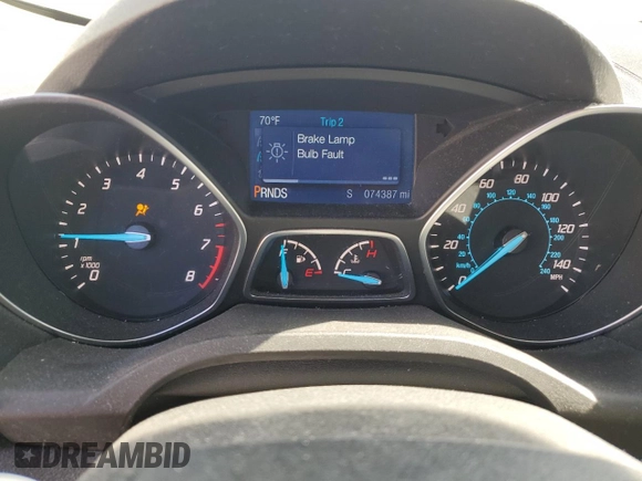 2015 Ford Escape S with VIN 1FMCU0F72FUC57695, listed as a Copart auction lot 47305655 with 74,387 mi miles and Salvage Title. Bid and sale history available at carsss.com. Image 9.