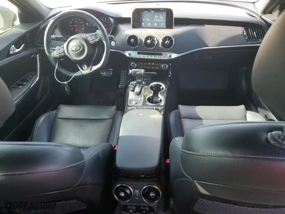 2021 Kia Stinger GT-Line with VIN KNAE15LA6M6088735, listed as a Copart auction lot 76973824 with 68,419 mi miles and Salvage Title. Bid and sale history available at carsss.com. Image 8.