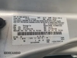 2015 Ford Focus SE with VIN 1FADP3F27FL235077, listed as a Copart auction lot 53997645 with 74,238 mi miles and Salvage Title. Bid and sale history available at carsss.com. Image 12.