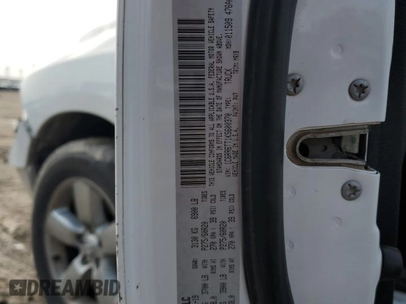 2019 Ram 1500 SLT with VIN 1C6RR6TT1KS600370, listed as a Copart auction lot 54582695 with 198,854 mi miles and Salvage title. Bid and sale history available at DreamBid. Image 12.