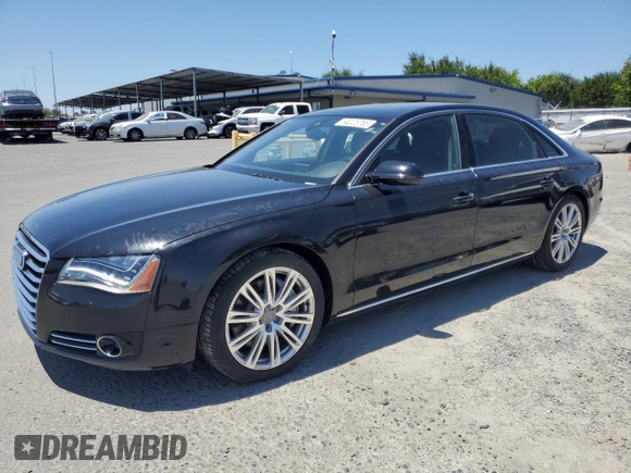 2012 Audi A8 with VIN WAURVAFD9CN022995, listed as a Copart auction lot 60225785 with 85,025 mi miles and Clean title. Bid and sale history available at DreamBid. Image 1.